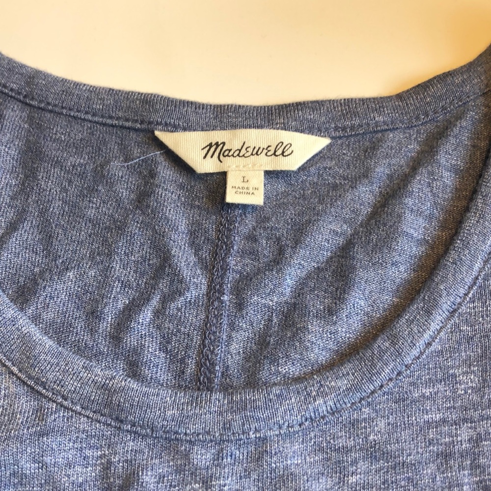 Madewell blue sleeveless shift dress - Picture 3 of 5